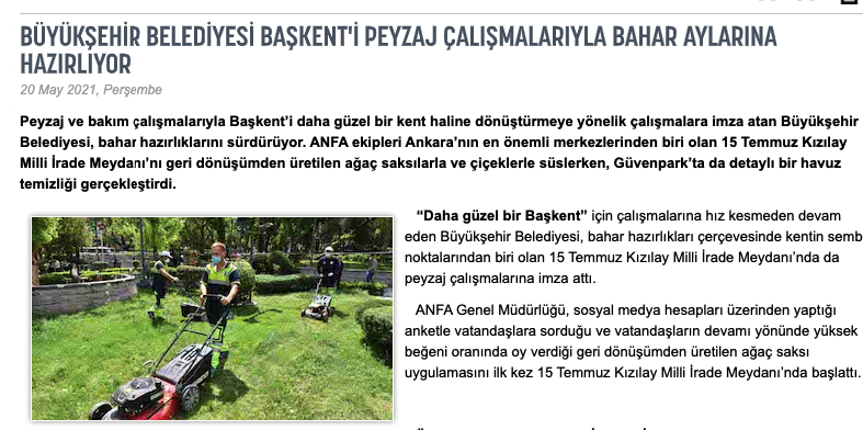 Belediye Bahar ile Yaz aylarını karıştırdı