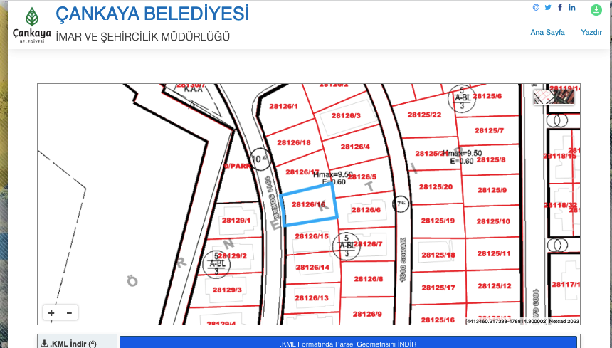 Bilkent'te 1.134 m² 3 ayrı parsel yatırım için fırsat arsa