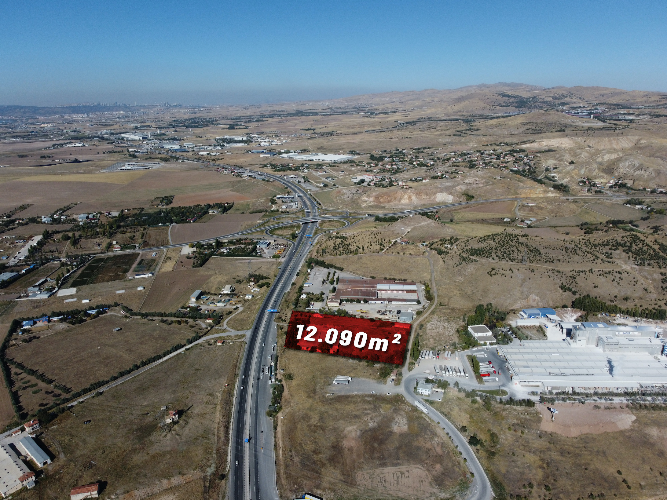Ankara Konya yoluna cepheli 12 bin m2 sanayi arsası yatırım fırsatı sunuyor