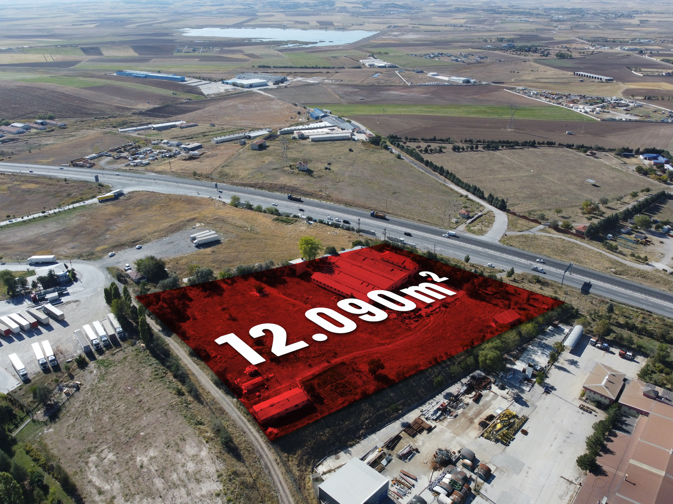 Ankara Konya yoluna cepheli 12 bin m2 sanayi arsası yatırım fırsatı sunuyor