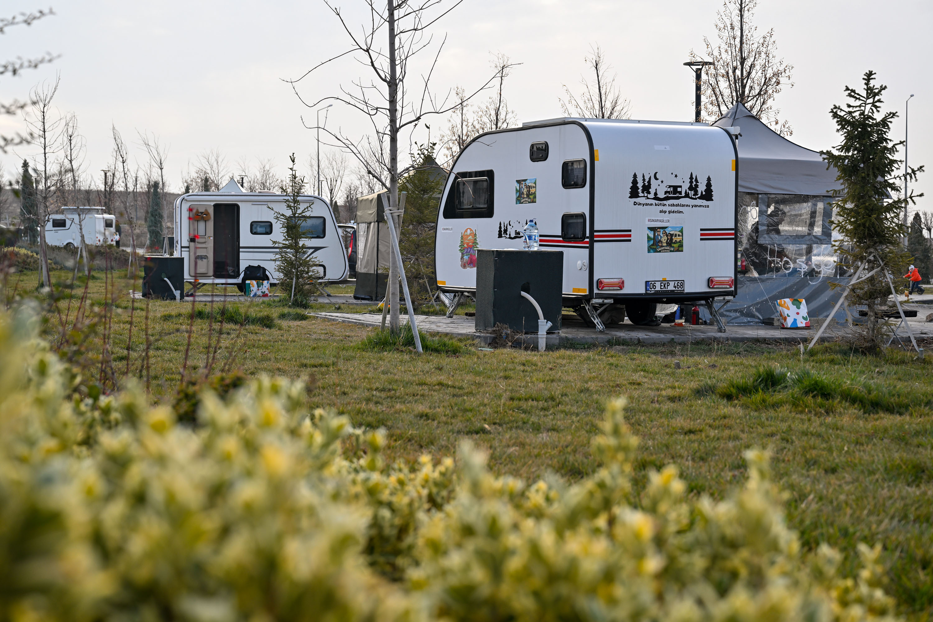 Ankara ATA çiftliğinde karavan ve çadır kamp alanı ilgi görüyor