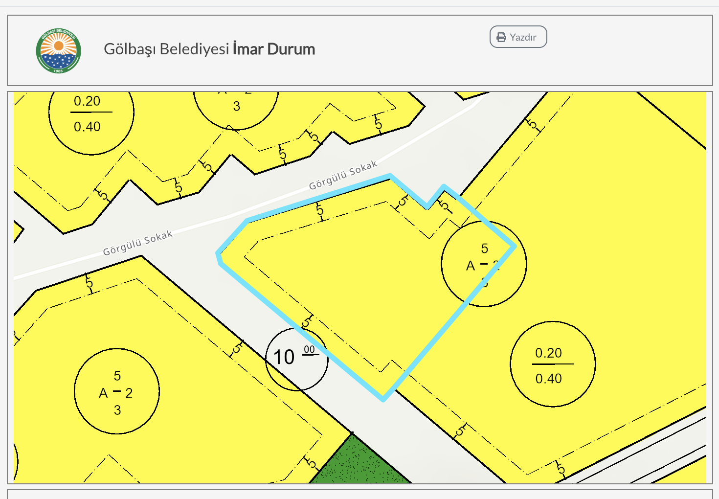 İncek'te 2 bin m² satılık köşe konumlu kupon arsa
