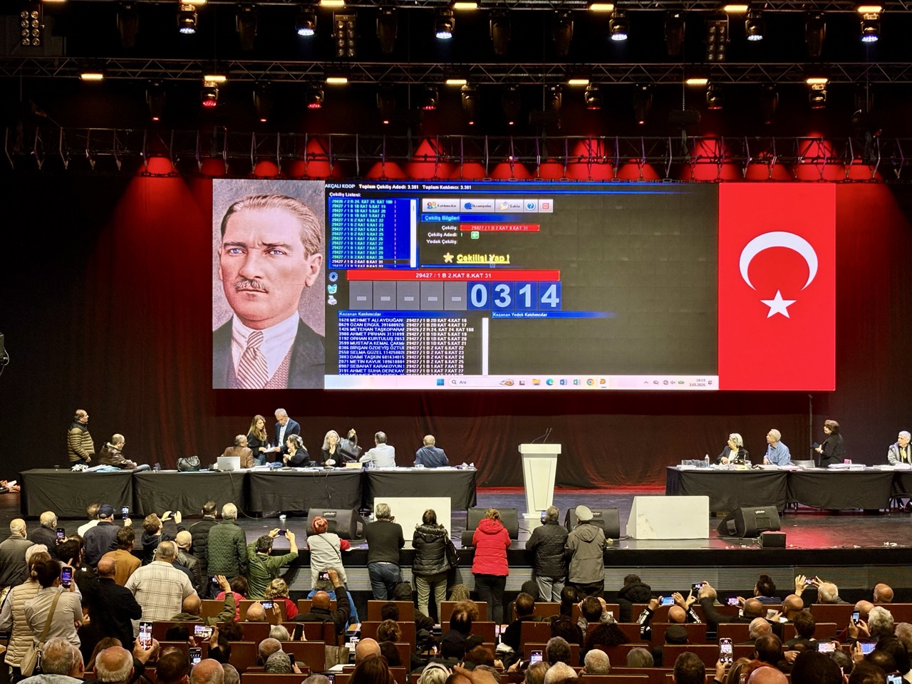 Akçalı Kooperatifi'nde genel kurul tamamlandı: Kura, seçim ve teslim süreci gündeme damga vurdu