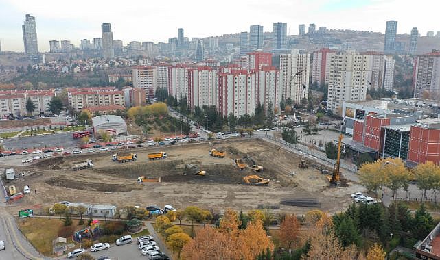 Çayyolu’na kent meydanı ve otopark yapılıyor