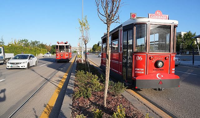 Gölbaşı’nda nostaljik tramvay seferlerine başladı