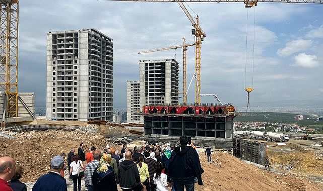 Akçalı konutlarının inşaat çalışmaları ortaklara gezdirildi