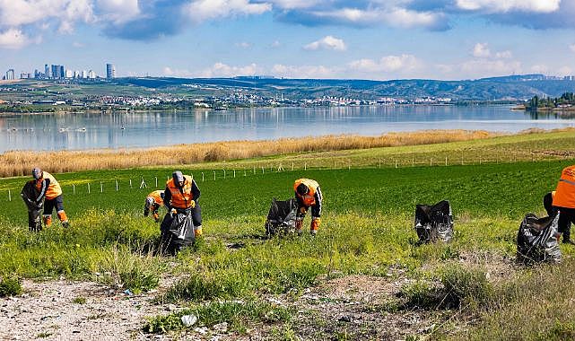 Gölbaşı Belediyesinden kuşların yumurtlama alanlarında temizlik çalışması
