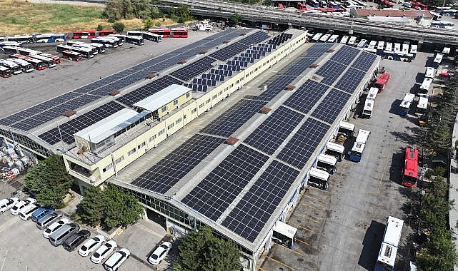 Macunköy otobüs bakım-onarım atölyeleri'ne güneş enerjisi santrali kuruldu