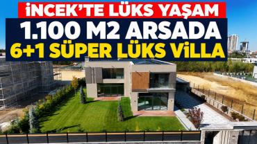 İncek'te 1.100 m2 arsa alanında 2 katlı 6+1 süper lüks villa