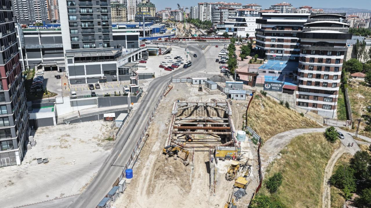Mamak metrosu’nda çalışmalar hızla ilerliyor