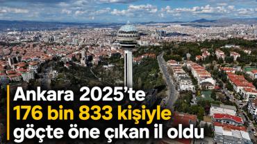 Ankara 2025’te 176 bin 833 kişi göç aldı