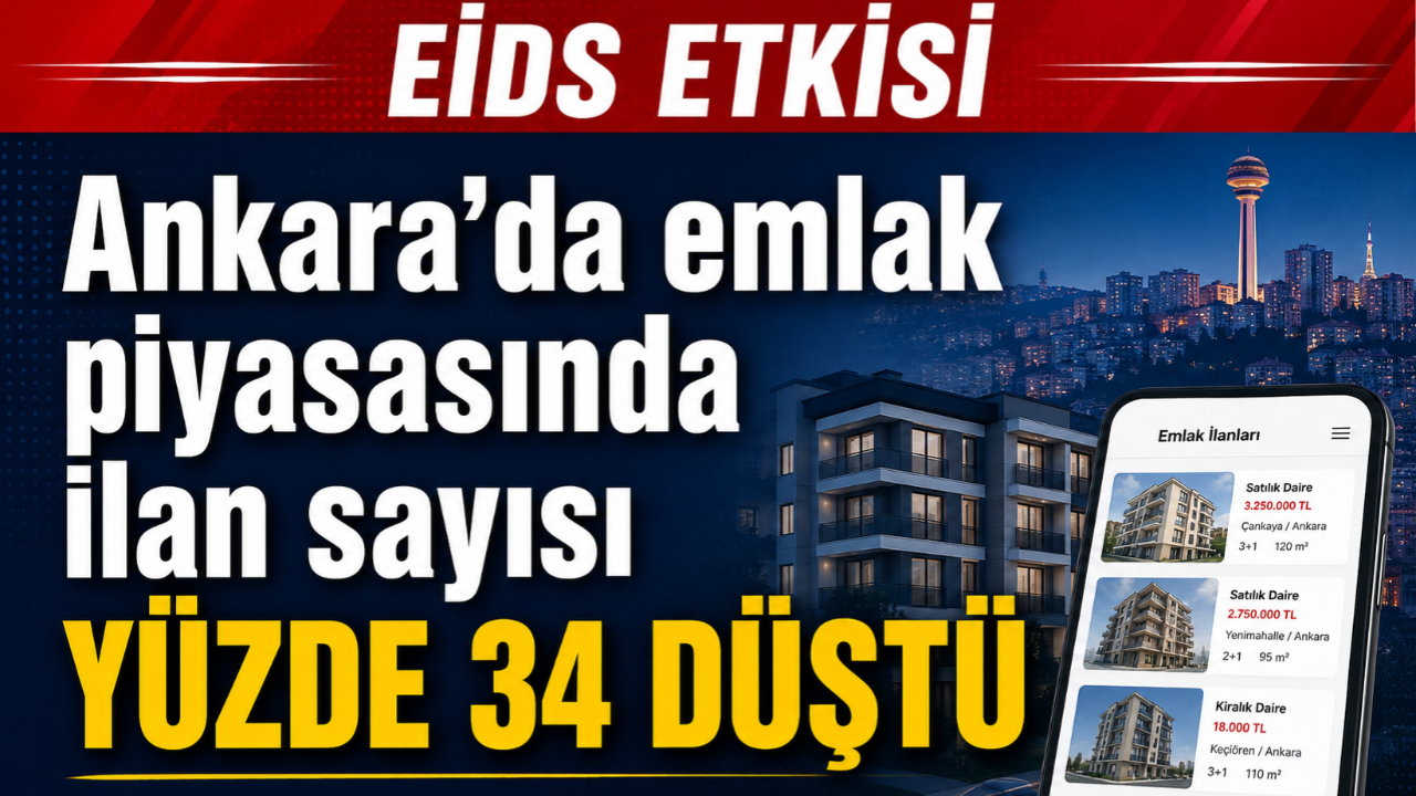 Ankara’da emlak ilanları yüzde 34 oranında geriledi