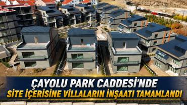 Çayyolu Park Caddesinde site içerisinde natamam villaların inşaatı tamamlandı