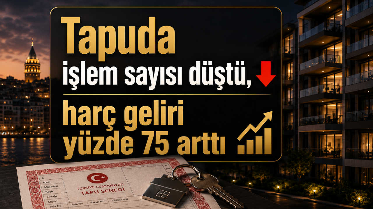 Gayrimenkulde satış adedi düştü, harç geliri yükseldi